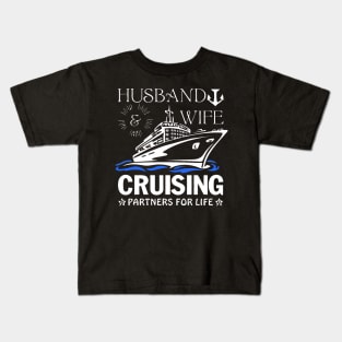 Husband And Wife Cruising Partners For Life Kids T-Shirt